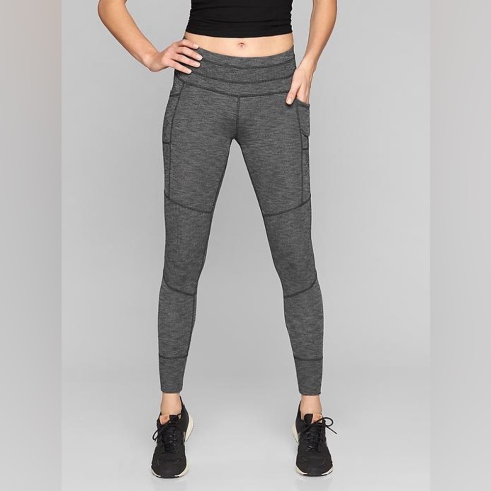 Athleta women’s charcoal grey athletic sporty high waist excursion leggings in S
